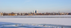 Panorama Außenalster im Winter